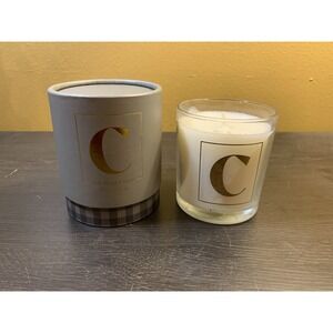 Modern Expressions Monogram Letter C Soy Scented Fresh Candle Gray‎ Gingham